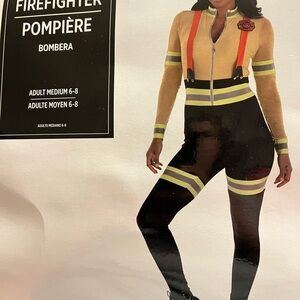 Firefighter Costume with Black and Yellow Accents